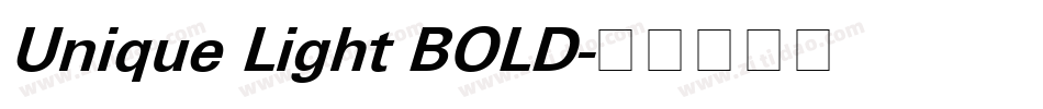 Unique Light BOLD字体转换